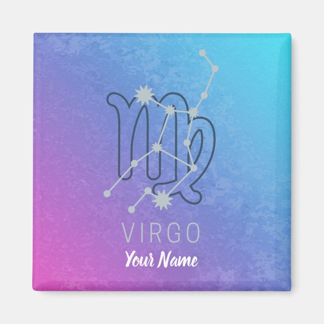 Virgo Zodiac Star Sign Horoscope Constellation Magnet (Vorne)