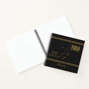 Virgo Zodiac Star Sign Notebook Notizbuch