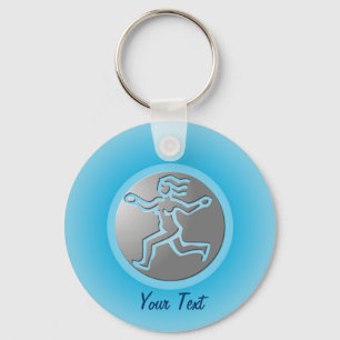 Virgo Zodiac Star Sign Premium Silver Schlüsselanhänger