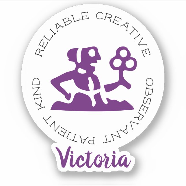 Virgo Zodiac Star Sign Tracks Aufkleber (Vorderseite)