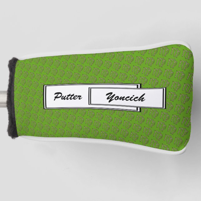 Virgo Zodiac Symbol Element von Kenneth Yoncich Golf Headcover (Vorderseite)