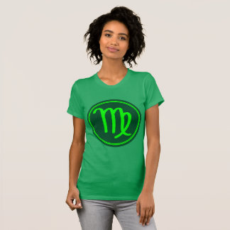 Virgo Zodiac Symbol Green Mix T-Shirt