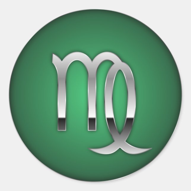Virgo - Zodiac-Symbol Runder Aufkleber (Vorderseite)