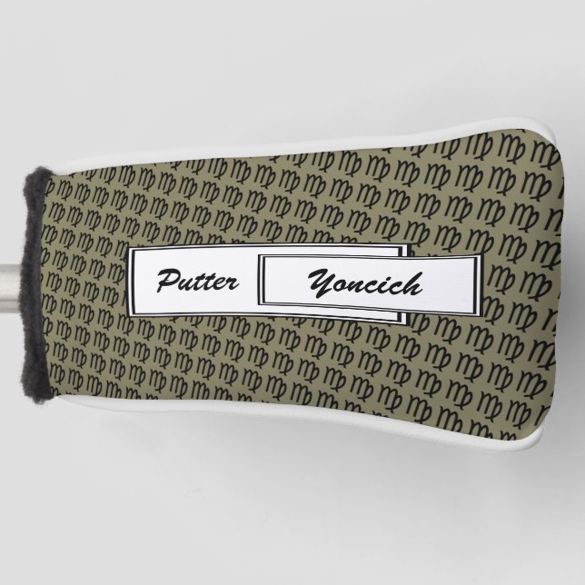 Virgo Zodiac Symbol Standard von Kenneth Yoncich Golf Headcover (Vorderseite)