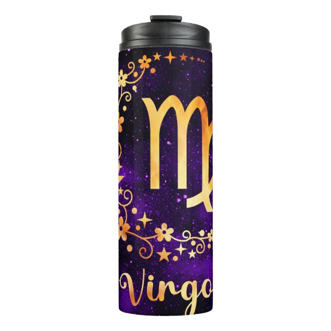 Virgo Zodiac Thermal Tumbler Thermosbecher (Vorderseite)