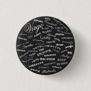 Virgo Zodiac Traits Star Constellation Text Button