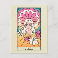 Virgo Zodiac Unterzeichnung Abstrakte Kunst Vintag