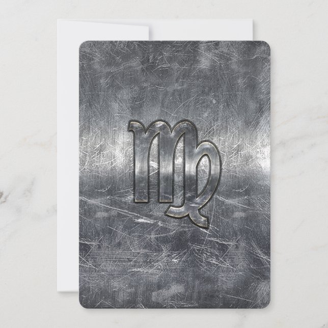 Virgo Zodiac-Zeichen in Grunge Not Style (Vorderseite)