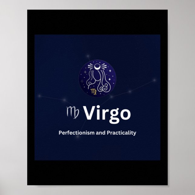 Virgo Zodiac-Zeichenaufkleber Poster (Vorne)