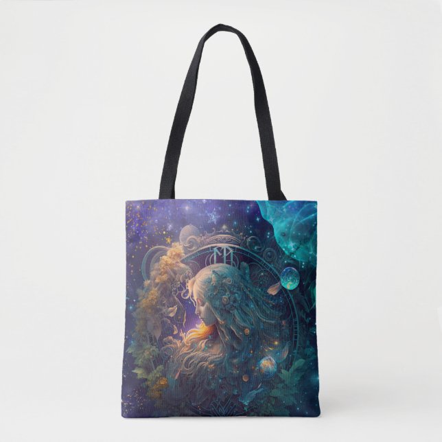 Virgo Zodiac Zeichenwasser-Farbe Design (Vorderseite)