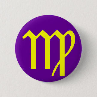 VIRGO, ZODIAKALES ZEICHEN BUTTON