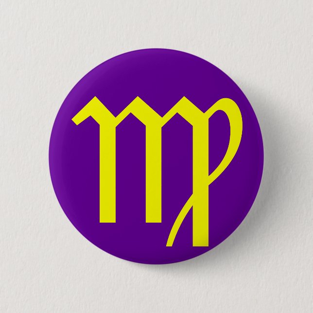 VIRGO, ZODIAKALES ZEICHEN BUTTON (Vorderseite)