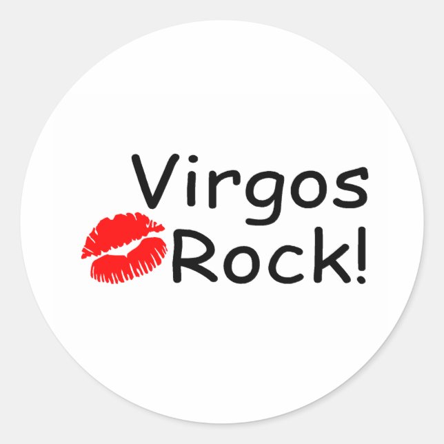 Virgos Rock Runder Aufkleber (Vorderseite)