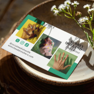 Viridian Green 3 Fotos Social Media Nail Artist Visitenkarte