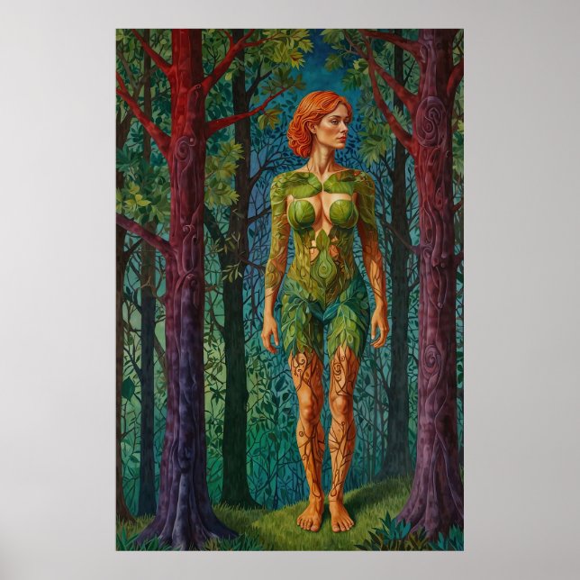 “Viridra’s Portrait” -  Veins of the Canopy    Poster (Vorne)