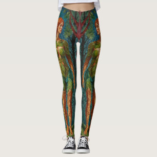 “Viridras Porträt” - Adern des Blätterdachs Leggings
