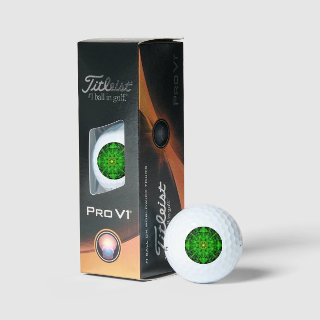 Virisierendes grünes Kaleidoskop, Golfball (Verpackung)