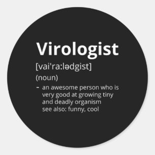 Virologe Definition Runder Aufkleber
