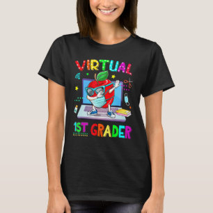 Virtual 1st-Apfel-Tragemaske zurück nach Schoo T-Shirt