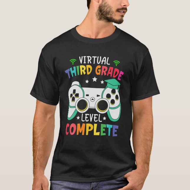 Virtual 3Rd Grad Graduation Level Complete Video T-Shirt (Vorderseite)