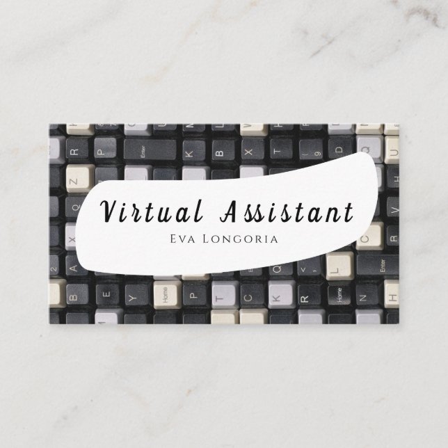 Virtual Assistant Business Card Visitenkarte (Vorderseite)