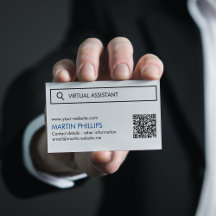 Virtual Assistant Business Cards mit QR-Code