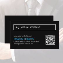 Virtual Assistant Business Cards mit QR-Code