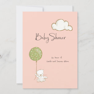 Virtual Baby Duschbär Girl Peach Pink Save The Date