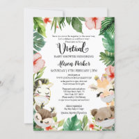 Virtual Baby Dusche für Mädchen | Safari Friends