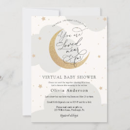 Virtual Baby Dusche Neutral Twinkle Star und Mond Einladung