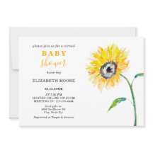 Virtual Baby Dusche Sonnenblumen Thema neutrale Zo