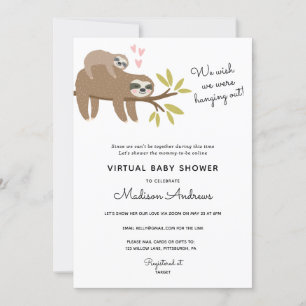 Virtual Baby Shower Sloth Einladung