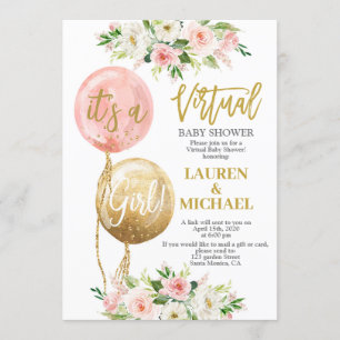 Virtual Baby Showgirl Einladung