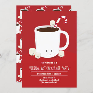 Virtual Christmas Party Hot Chocolate Hot Cocoa Einladung