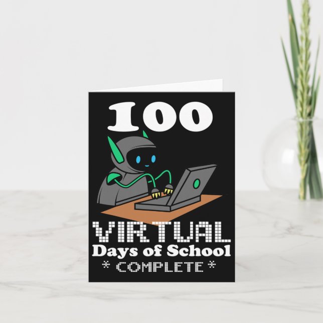 Virtual Days of School Remote Learning Elearning Q Karte (Vorderseite)