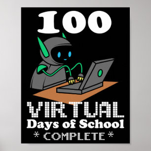 Virtual Days of School Remote Learning Elearning Q Poster