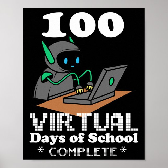 Virtual Days of School Remote Learning Elearning Q Poster (Vorne)