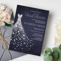 Virtual Dusche für Hochzeitskleidung Navy Blue Cha