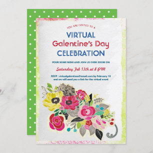 Virtual Galentine's Day Celebration Zoom Einladung