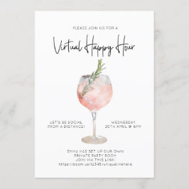 Virtual Happy Hour Social Distance Cocktail Party Einladung