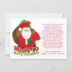 Virtual Hashtag Weihnachten Spionage Spiel Einladung