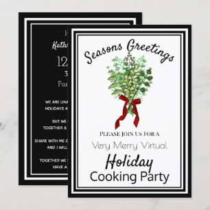 Virtual Holiday Cooking Party Einladung