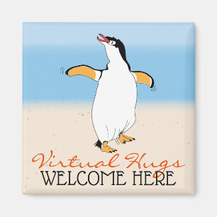 Virtual Hugs Willkommen hier Magnet