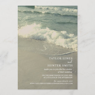 Virtual Live Stream Beach Hochzeit Einladung