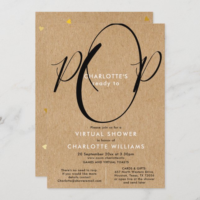 Virtual Online-Ferndusche per Mail Einladung (Vorne/Hinten)