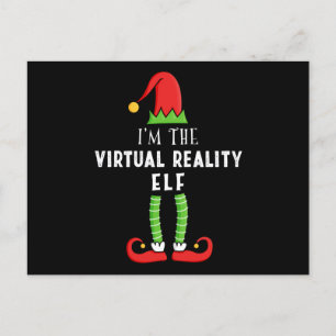 Virtual Reality Elf Weihnachtsmatte Familiengesche Postkarte