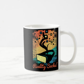 Virtual Reality Graphic Retro gestörte Kunst für e Kaffeetasse
