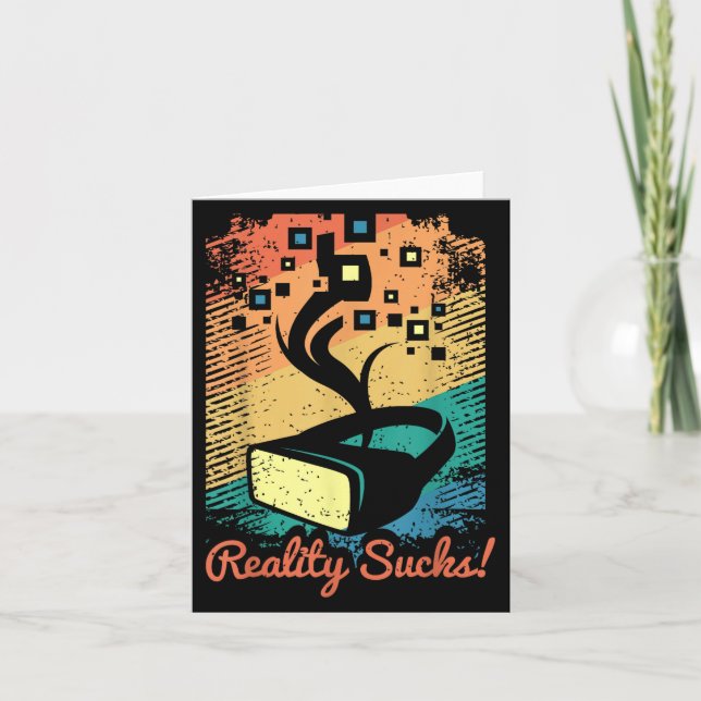 Virtual Reality Graphic Retro gestörte Kunst für e Karte (Vorderseite)