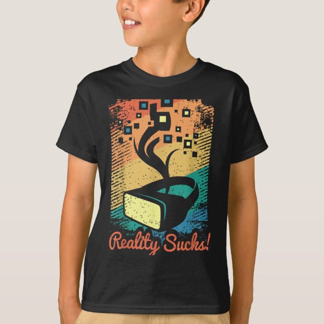 Virtual Reality Graphic Retro gestörte Kunst für e T-Shirt (Vorderseite)