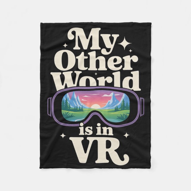 Virtual Reality-Headset für immersive Spielerwelte Fleecedecke (Vorderseite)